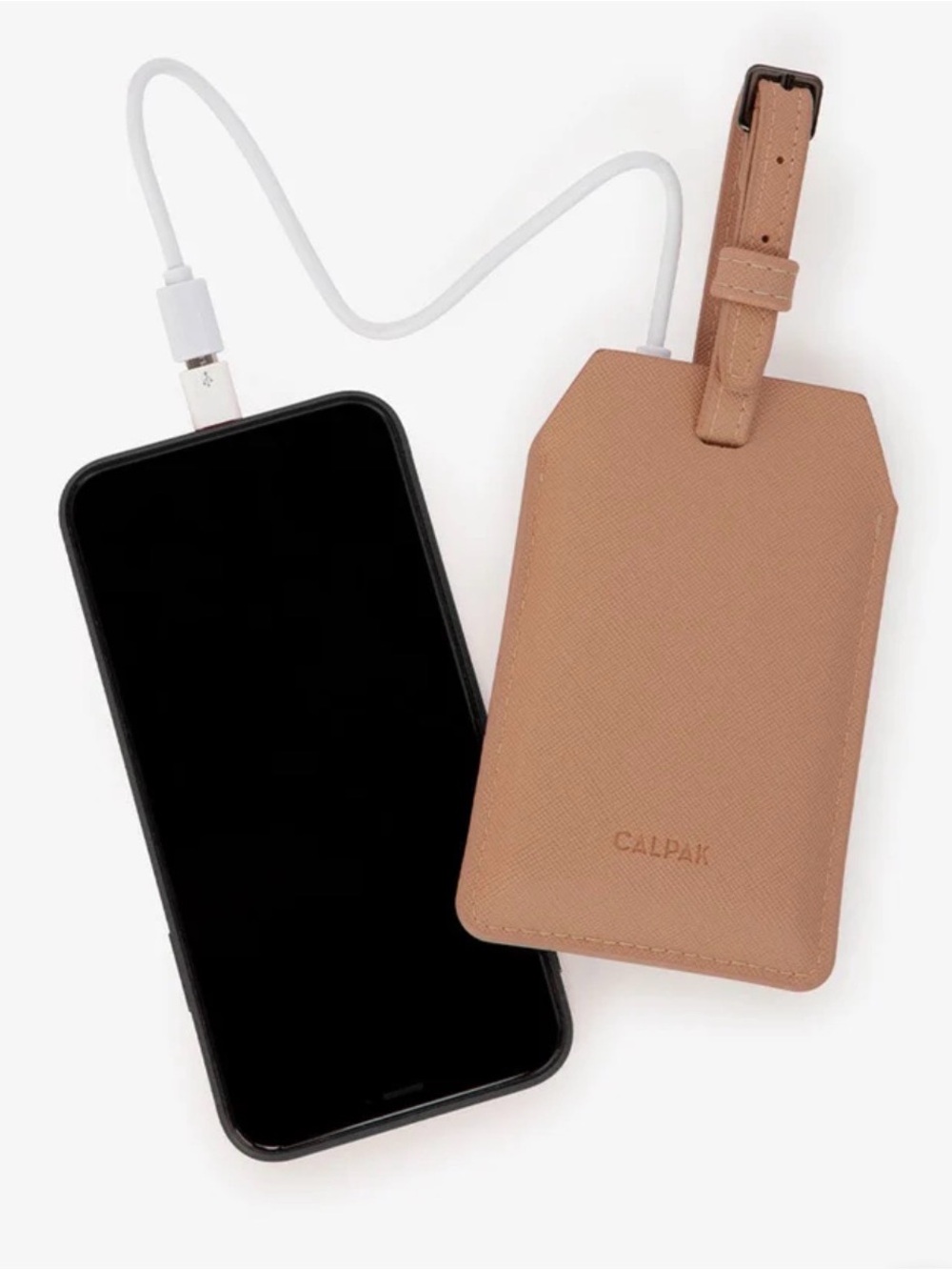 CALPAK portable Caramel Leather Luggage Power Bank Phone Charger